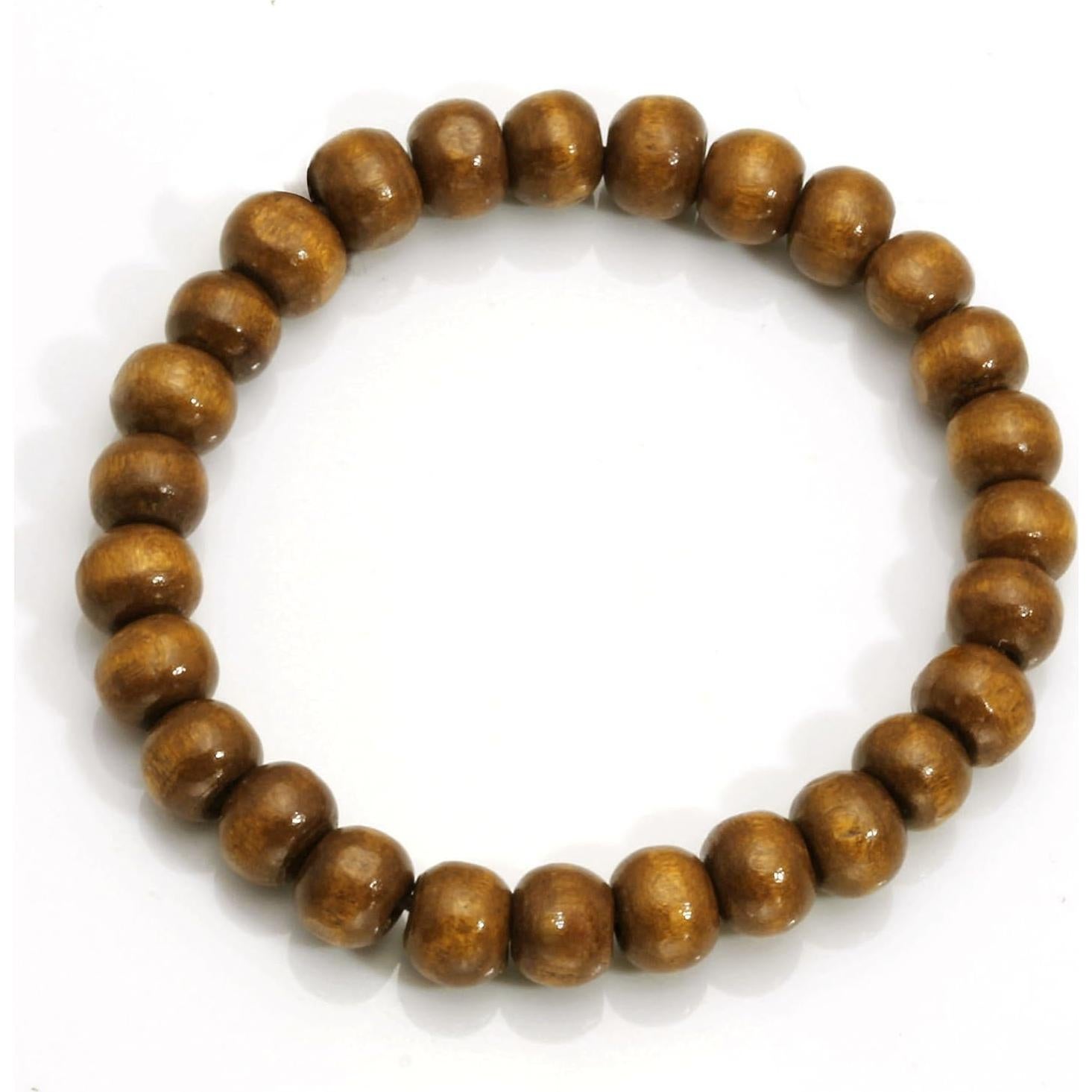 Pulsera de cuentas de madera MILAKOO 5 Pcs elástica 8 mm