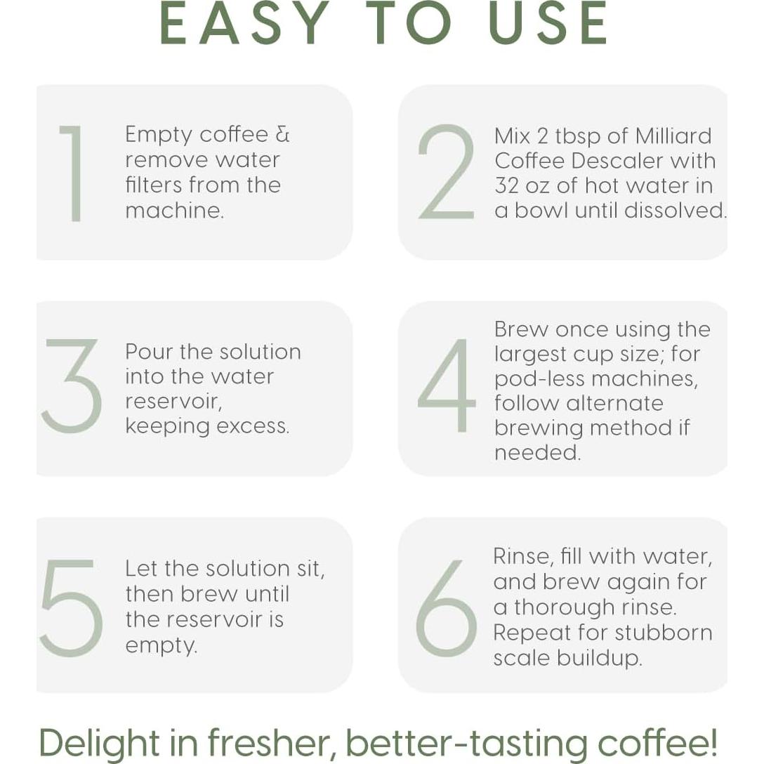 Polvo Desincrustante Milliard 0.45 kg - Limpieza Cafeteras