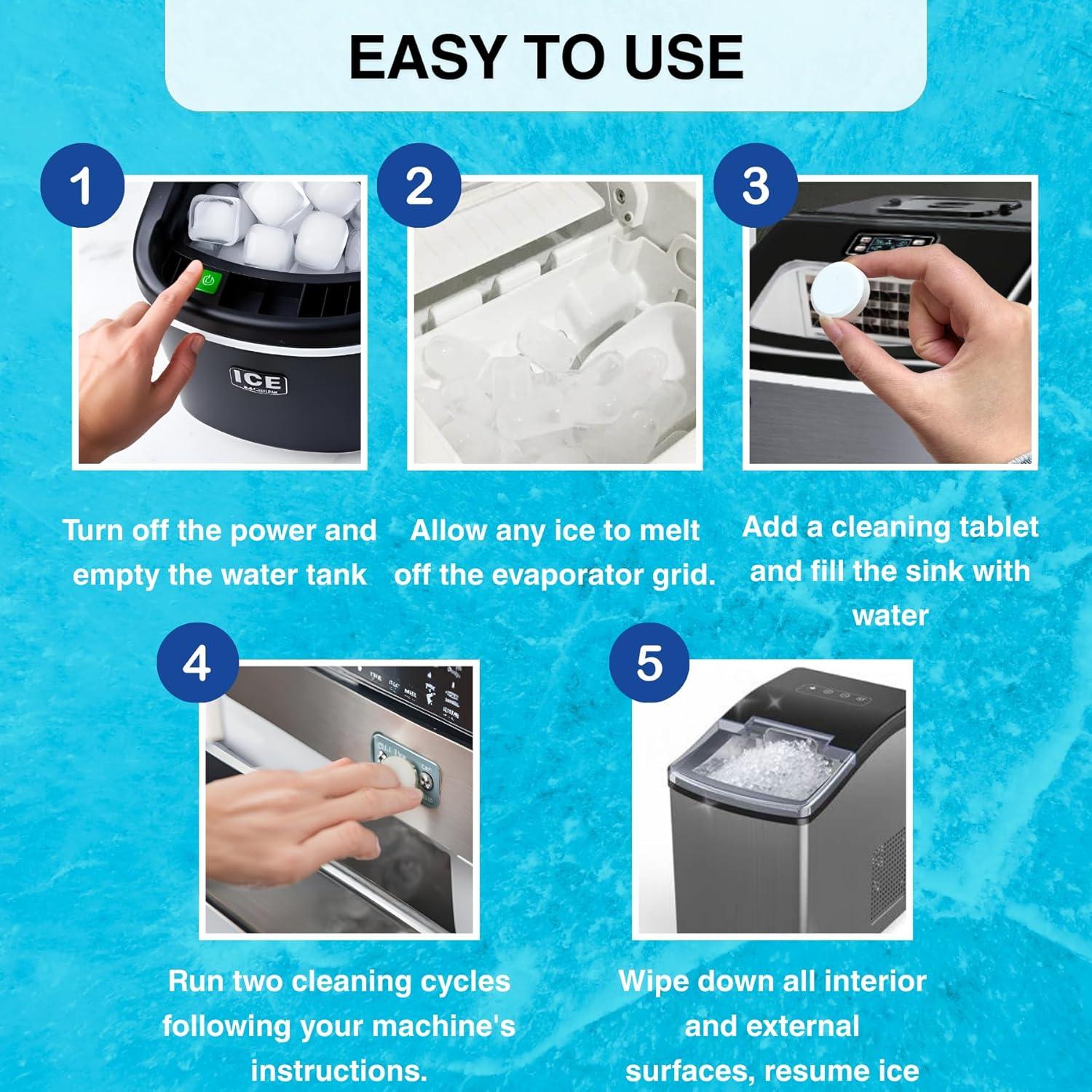 Tabletas Limpiadoras para Fabricadores de Hielo 24 Unidades