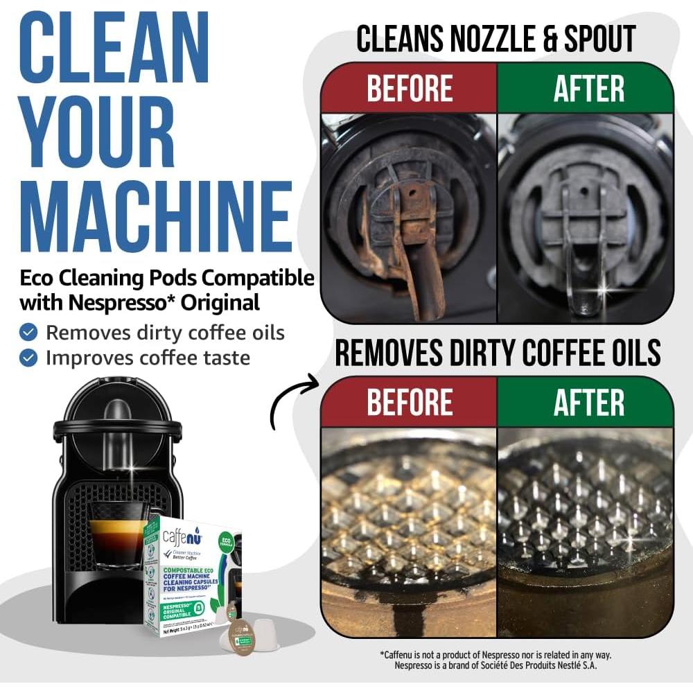 Cápsulas de limpieza Caffenu EcoCleaningCaps para Nespresso