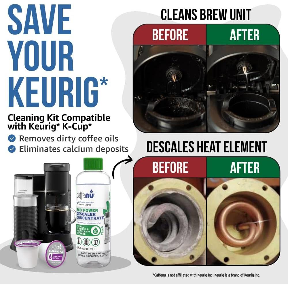 Descalcificador y Limpiador Caffenu para Cafeteras Keurig - 99g