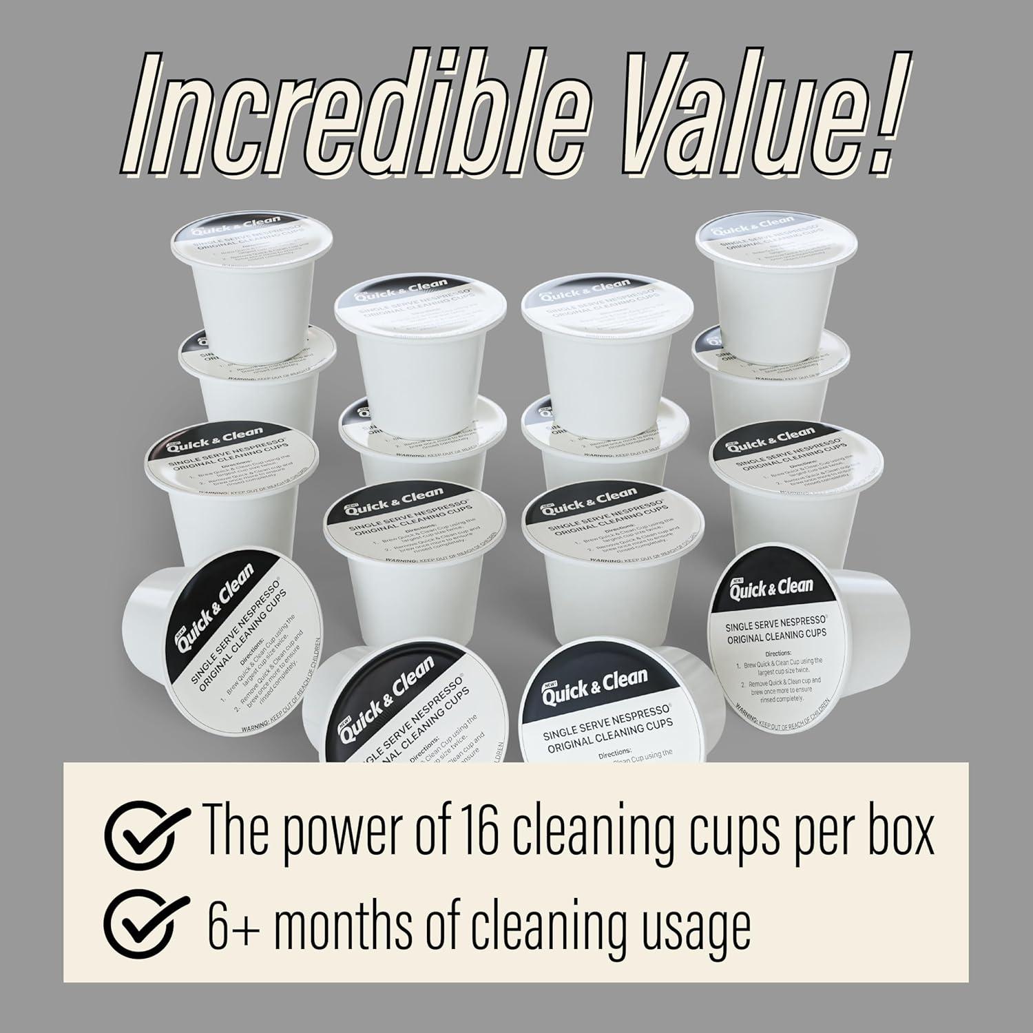 Pods de Limpieza Quick & Clean 16 Unidades para Espresso Nespresso