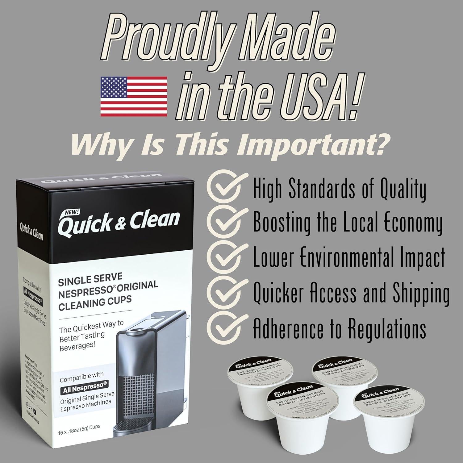 Pods de Limpieza Quick & Clean 16 Unidades para Espresso Nespresso