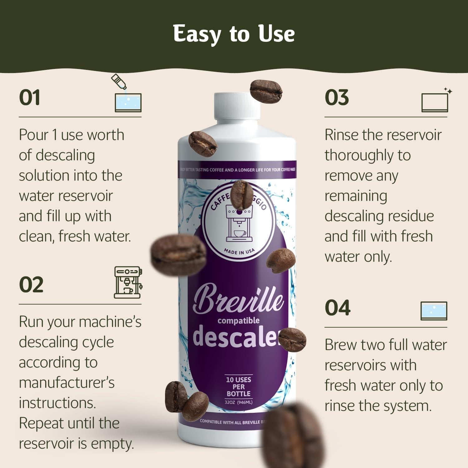 Desincrustante Breville 10 Usos - Limpiador Cafeteras 1.1kg