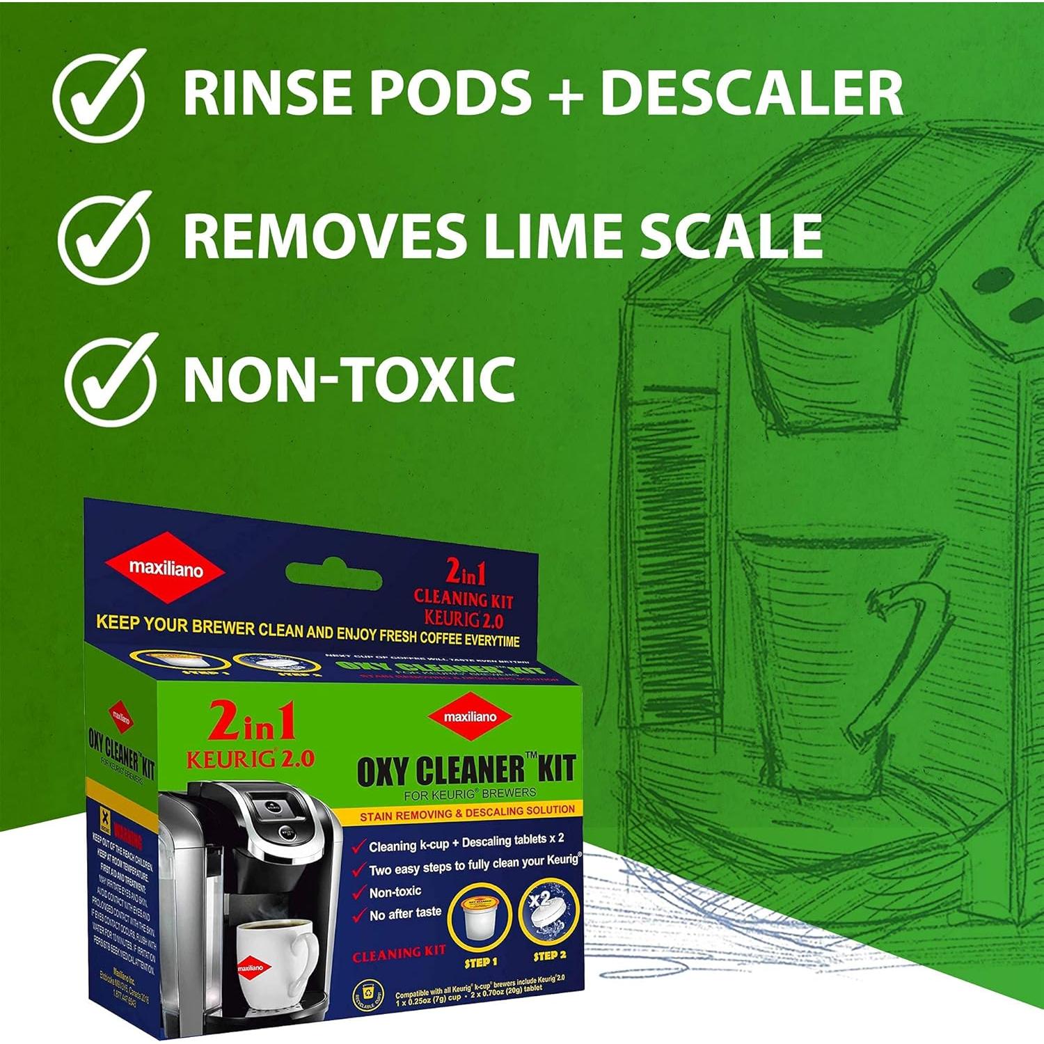 Kit de limpieza profesional Oxy para cafeteras K-Cup Keurig