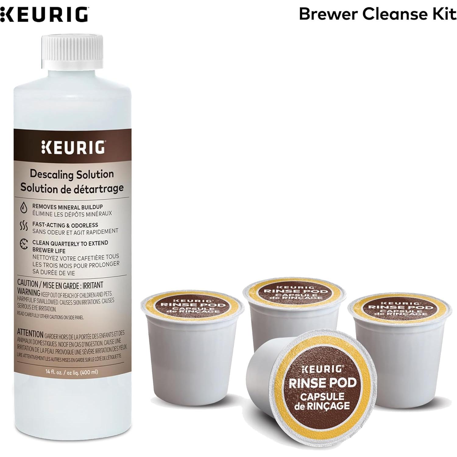 Kit de Limpieza para Cafetera Keurig - Descalcificador y 4 Cápsulas
