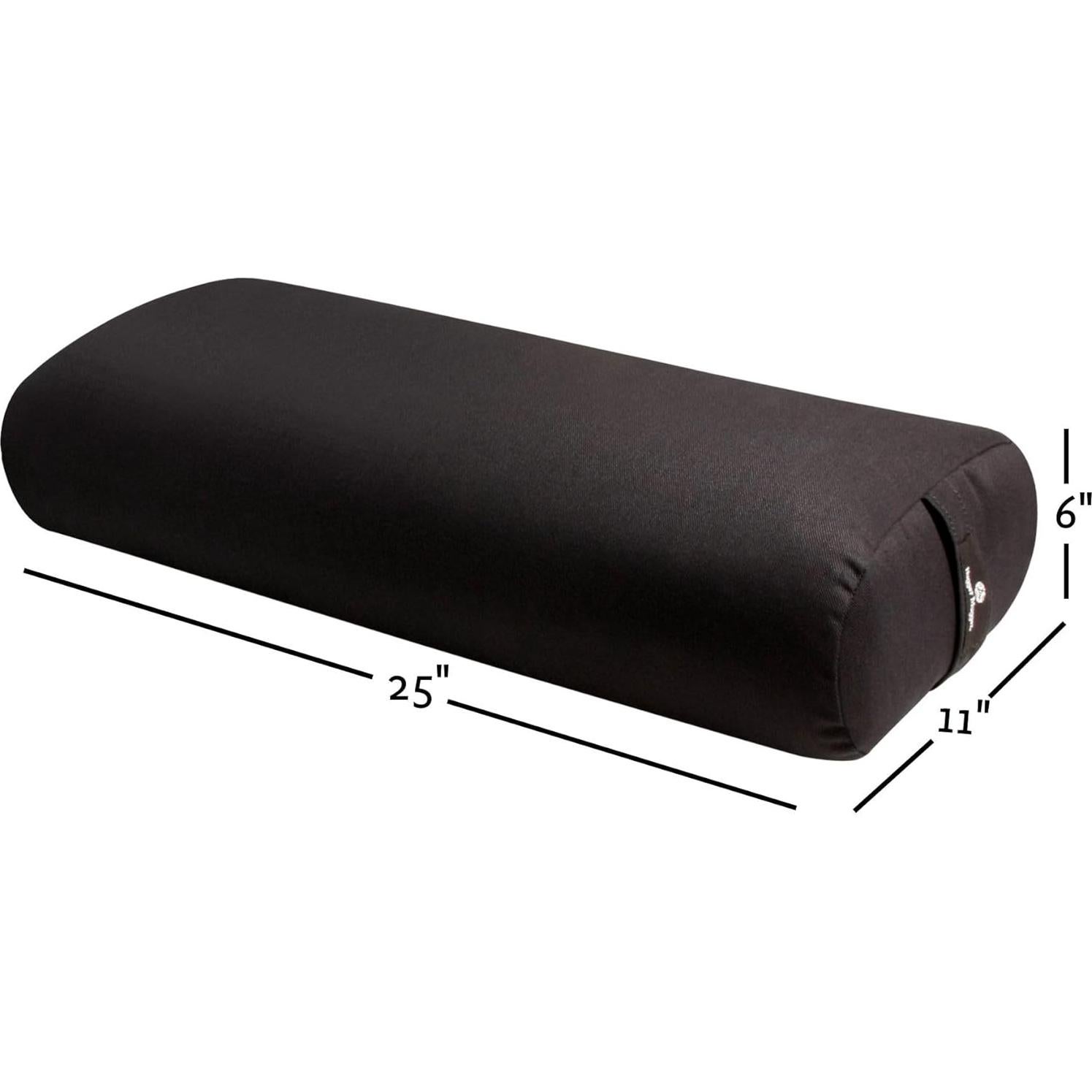 Bolster de Yoga Hugger Mugger Estándar Negro - Firme y Duradero
