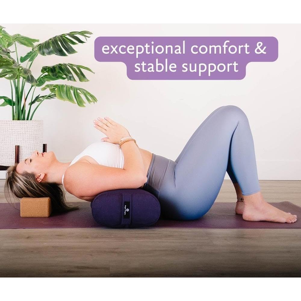 Bolster de Yoga Hugger Mugger Estándar Negro - Firme y Duradero