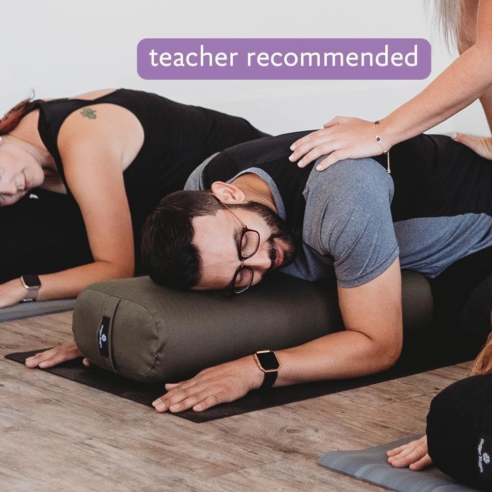Bolster de Yoga Hugger Mugger Estándar Negro - Firme y Duradero
