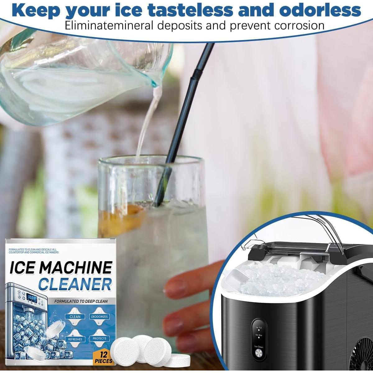 Limpiador de Máquina de Hielo - 24 Tabletas para Limpieza Eficaz