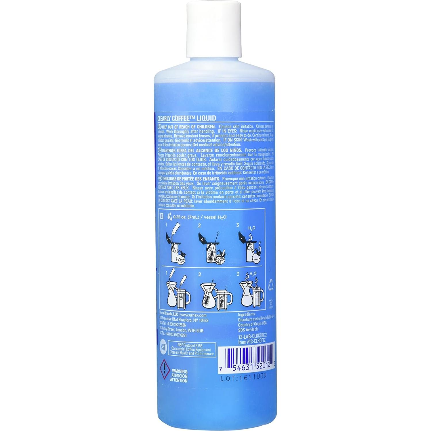 Limpiador de Cafeteras Urnex Clearly 414 ml - Elimina Aceites