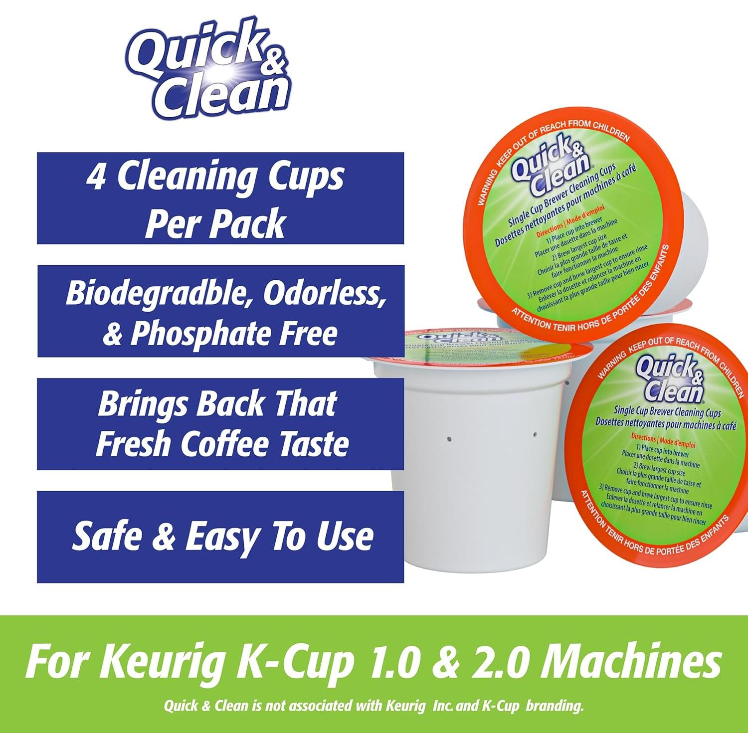 Paquete de Limpieza Rápida y Limpia para Cafeteras 4 Tazas