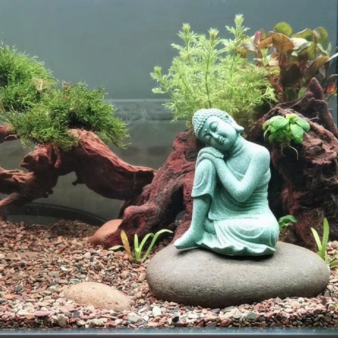 Estatua de Buda Mini Livelyfish para Acuario 10L Arenisca