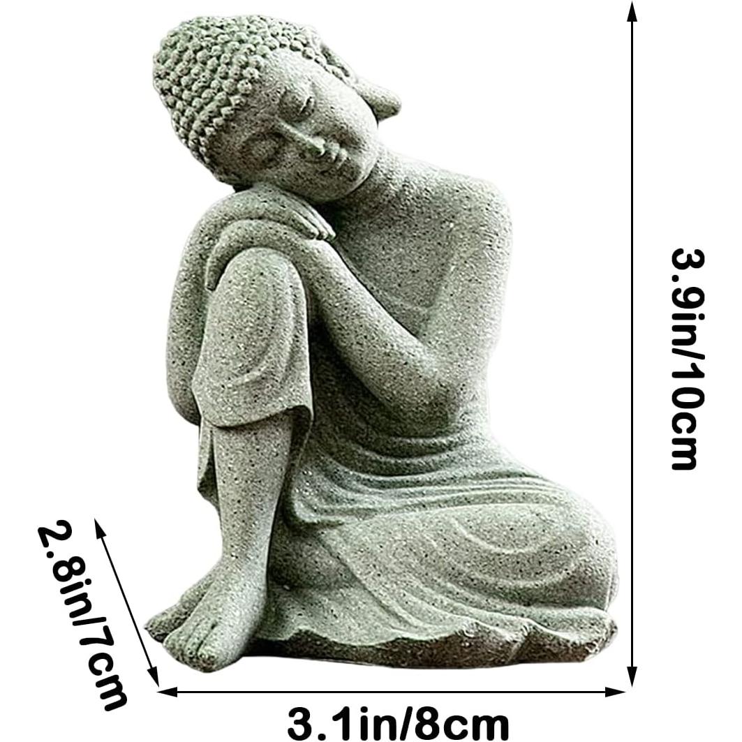 Estatua de Buda Mini Livelyfish para Acuario 10L Arenisca