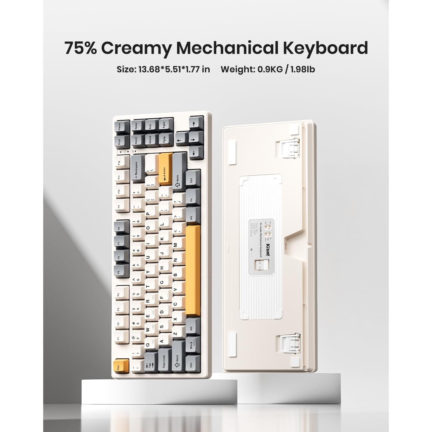 Teclado Mecánico Inalámbrico Kisnt KN85 RGB Compacto