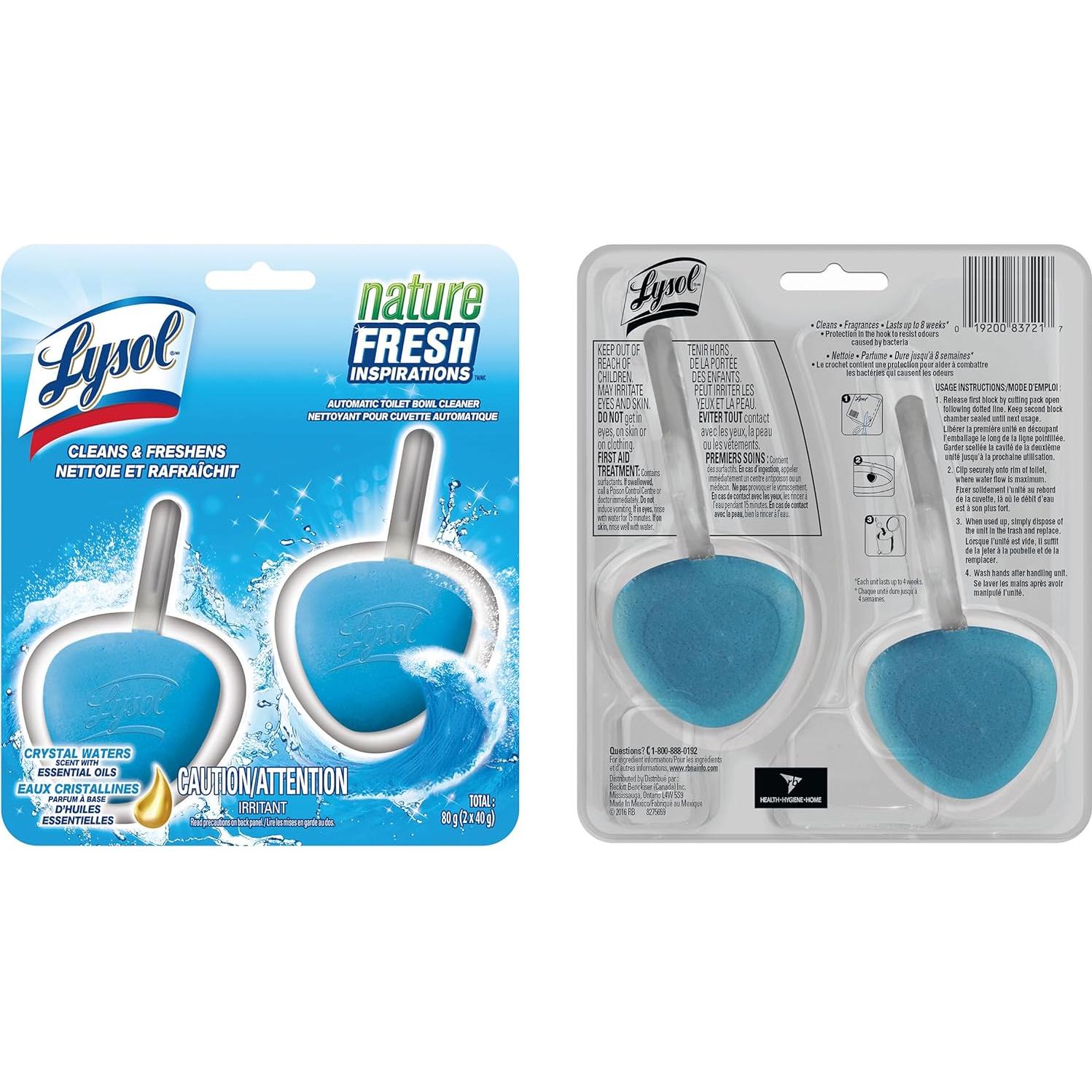 Limpiador Automático de Inodoro Lysol, Aroma Fresco Atlántico, 1 Unidad