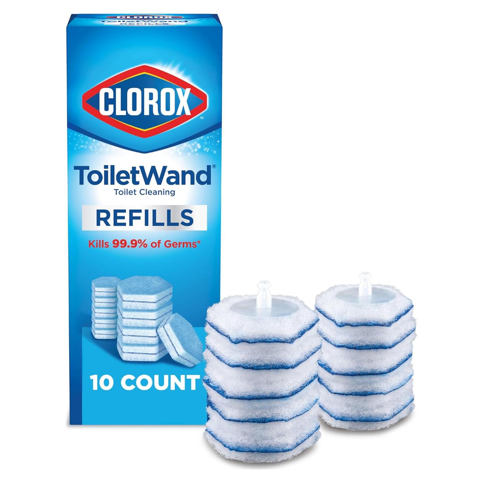 Rellenos de Limpieza Clorox ToiletWand 10 Almohadillas Desinfectantes