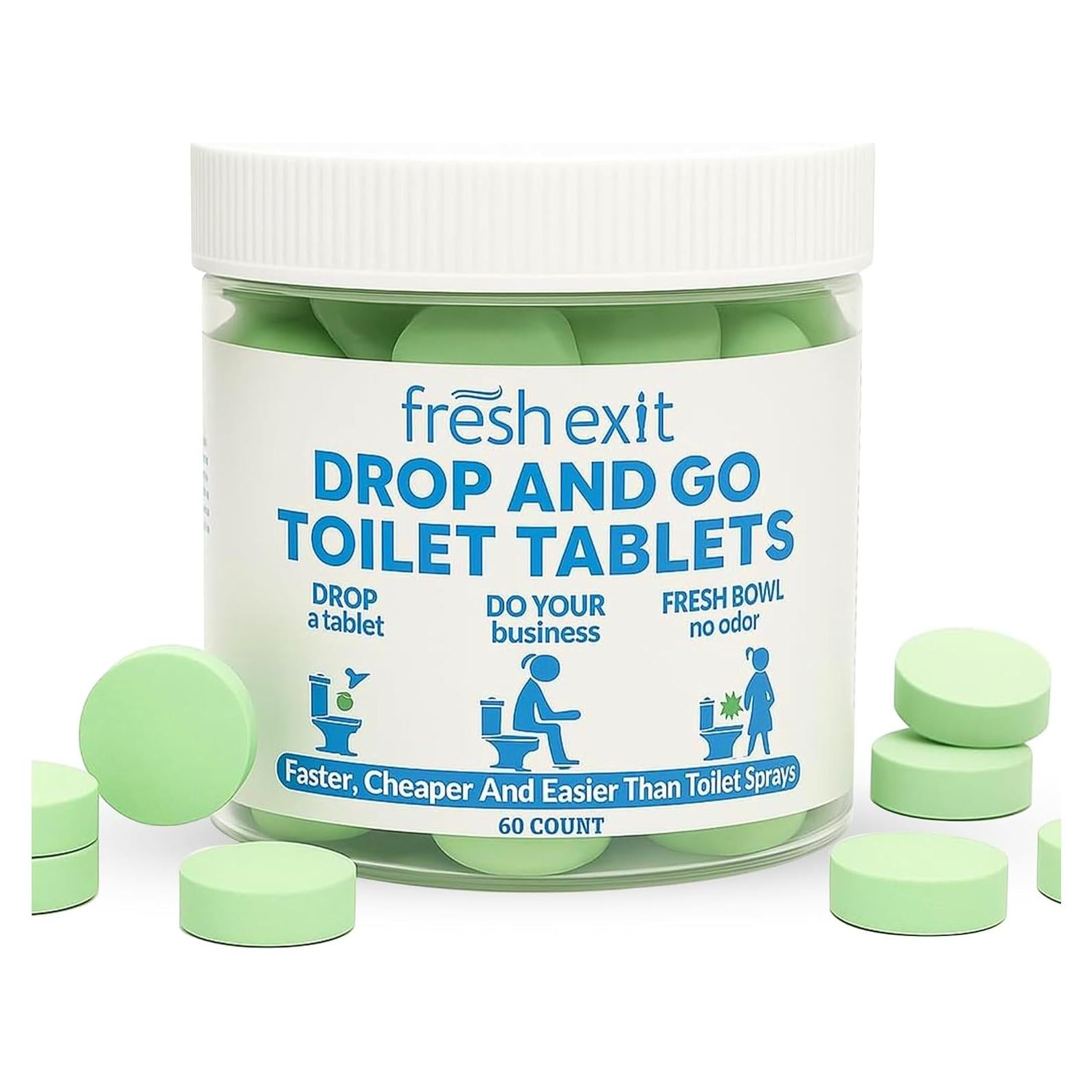 Tabletas Desodorantes para Inodoro FreshExit - 60 Unidades Aroma Cítrico