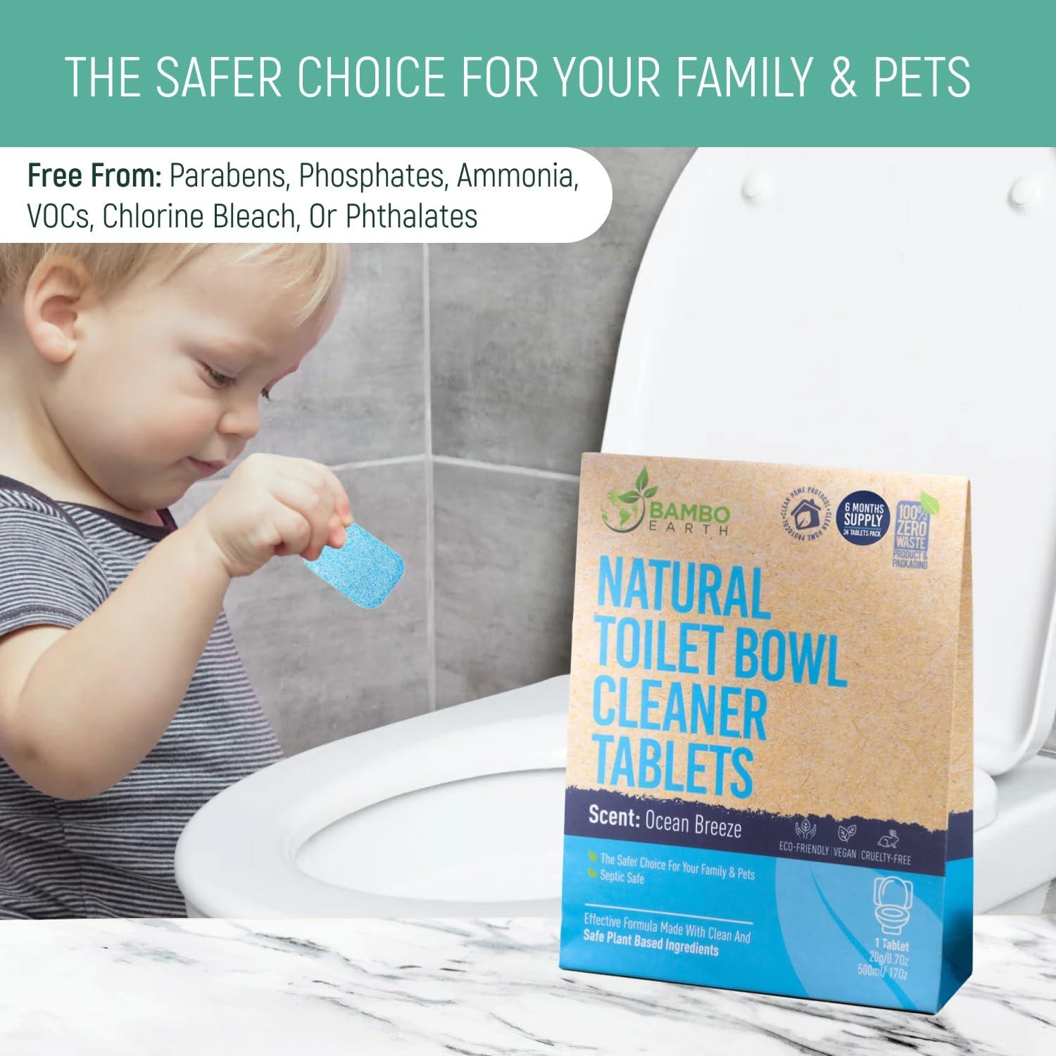 Tabletas de Limpieza de Inodoro Ecológicas BAMBOEARTH - 24 Unidades