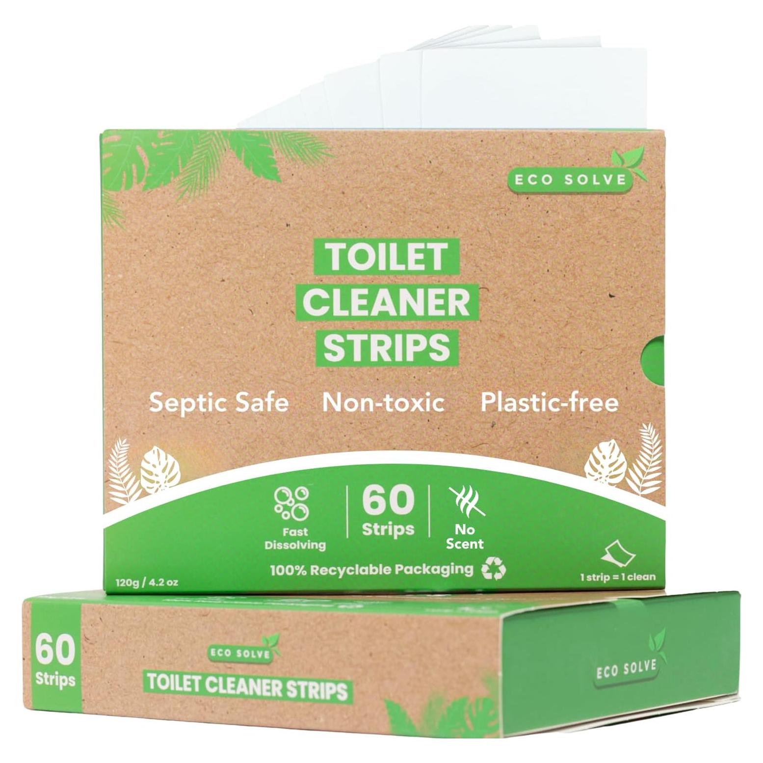 Tiras Limpiadoras de Inodoro Eco Solve 60 Unidades Ecológicas