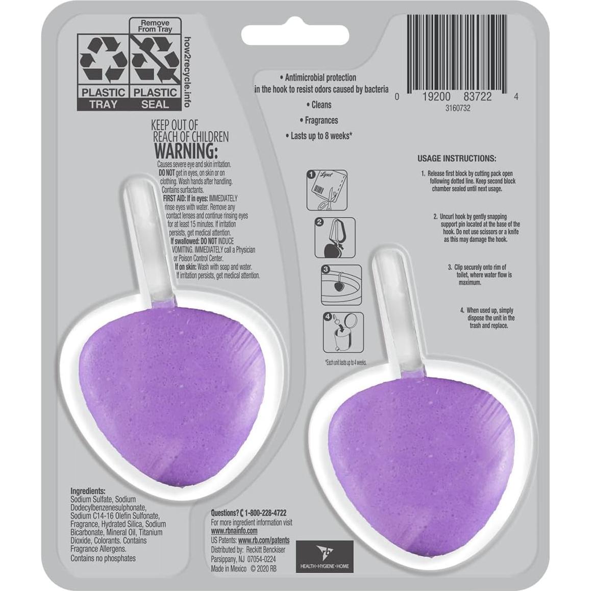 Limpiador Automático de Inodoro Lysol Lavanda 2 Unidades