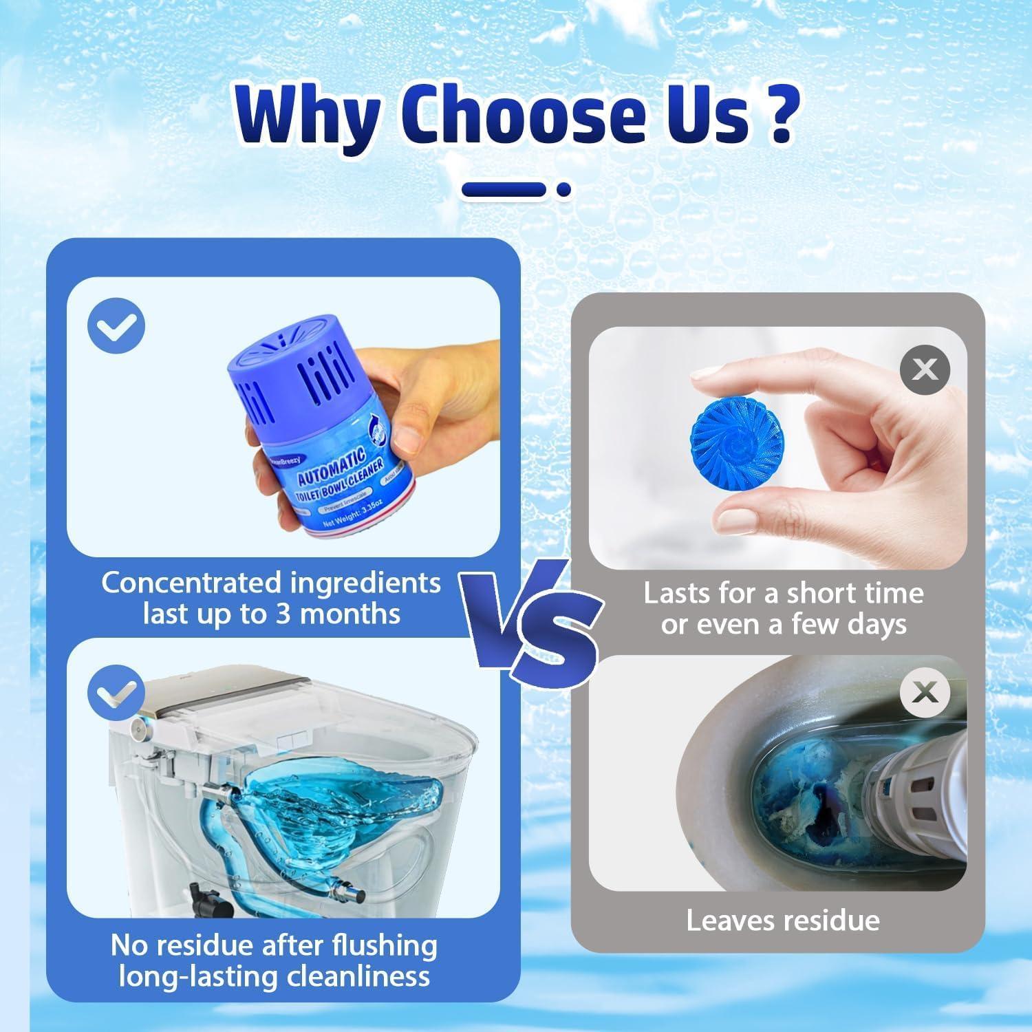 Limpiador de Inodoro OceanBreezy 3 Botellas 2800 Descargas