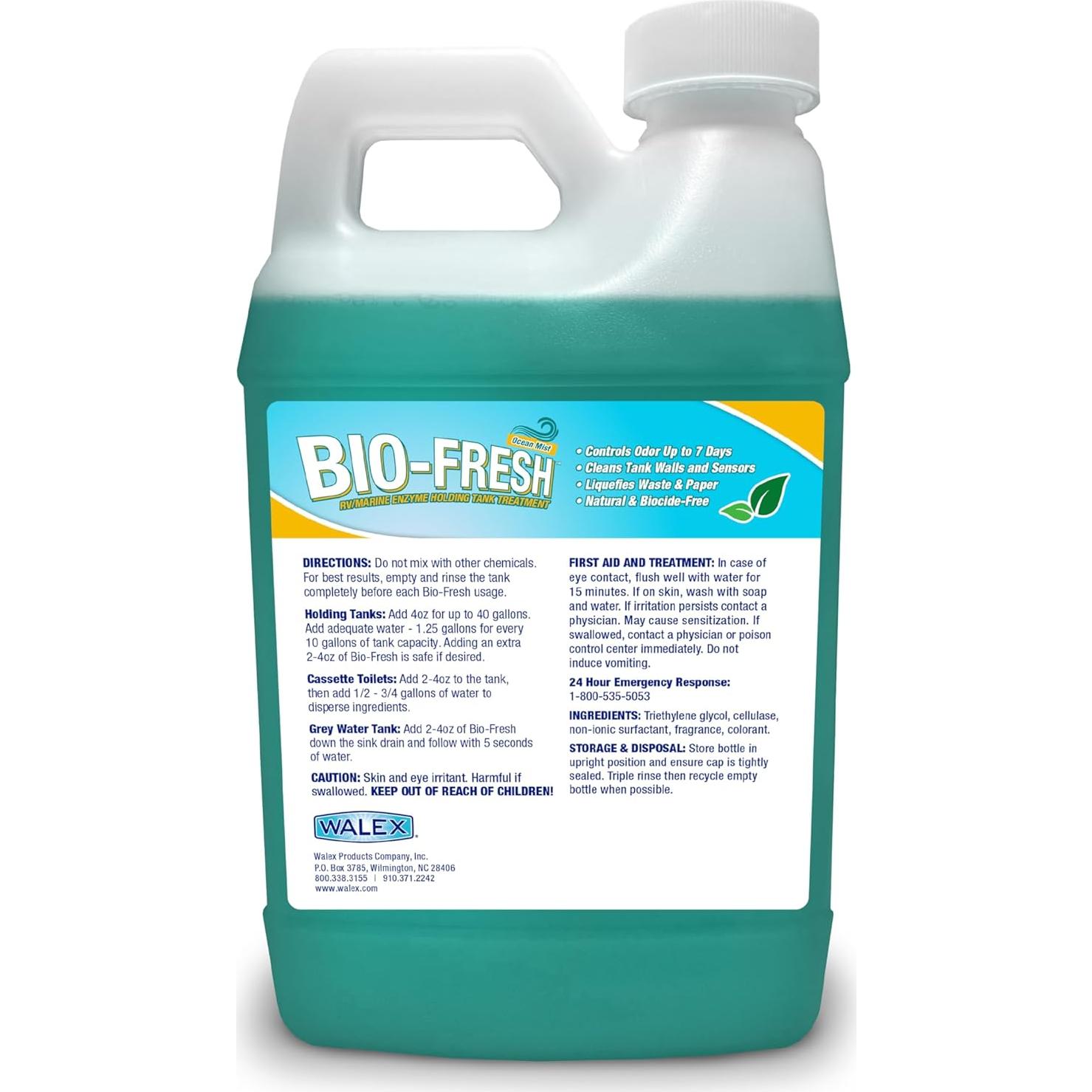 Desodorante Líquido Enzimático Walex Bio-Fresh 64oz Brisa Oceánica