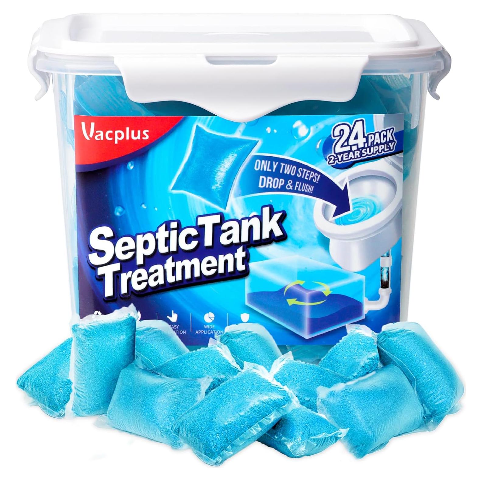 Tratamiento de Tanque Séptico Vacplus - 24 Paquetes Biodegradables