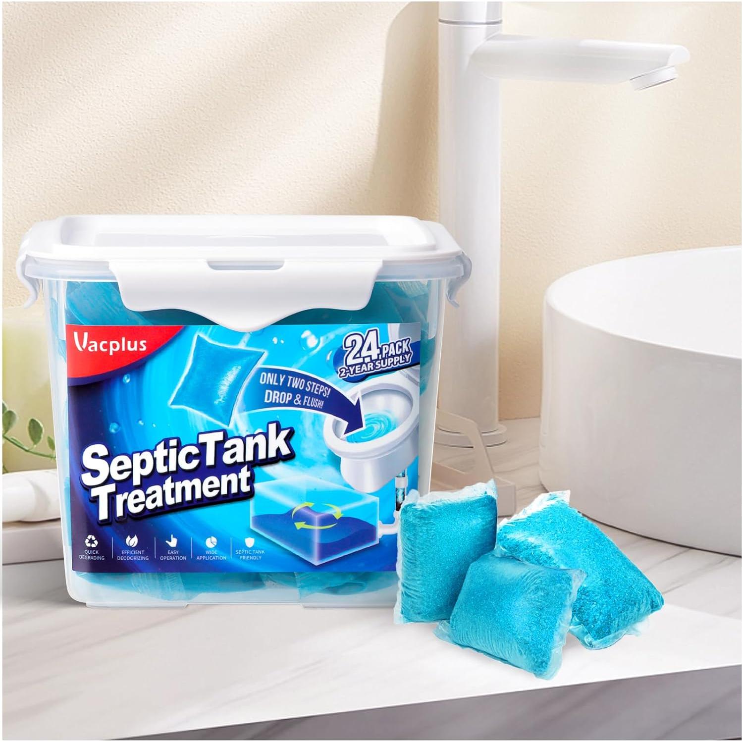 Tratamiento de Tanque Séptico Vacplus - 24 Paquetes Biodegradables