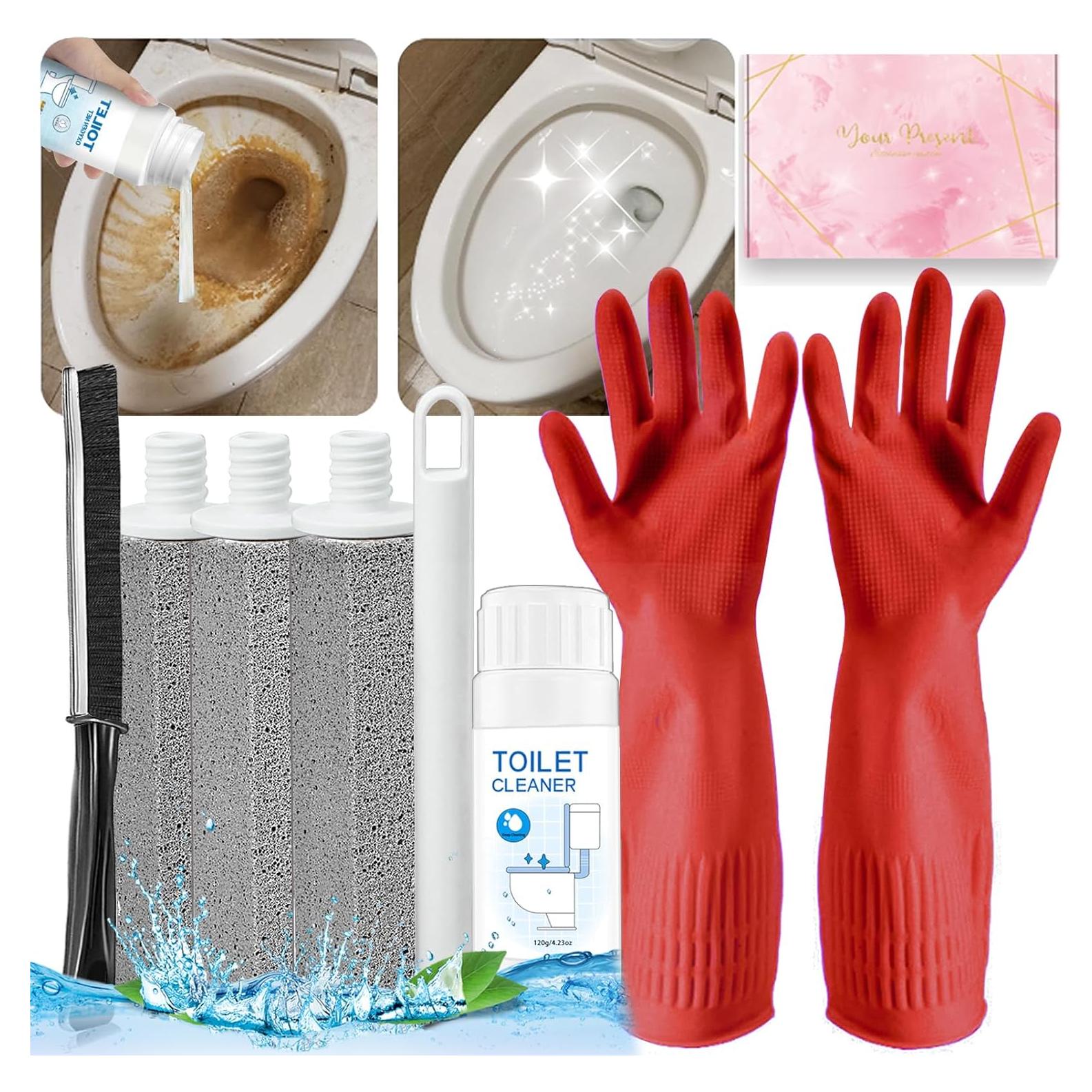 Juego de Limpieza de Inodoro NLXCXUCY con Guantes y Cepillos