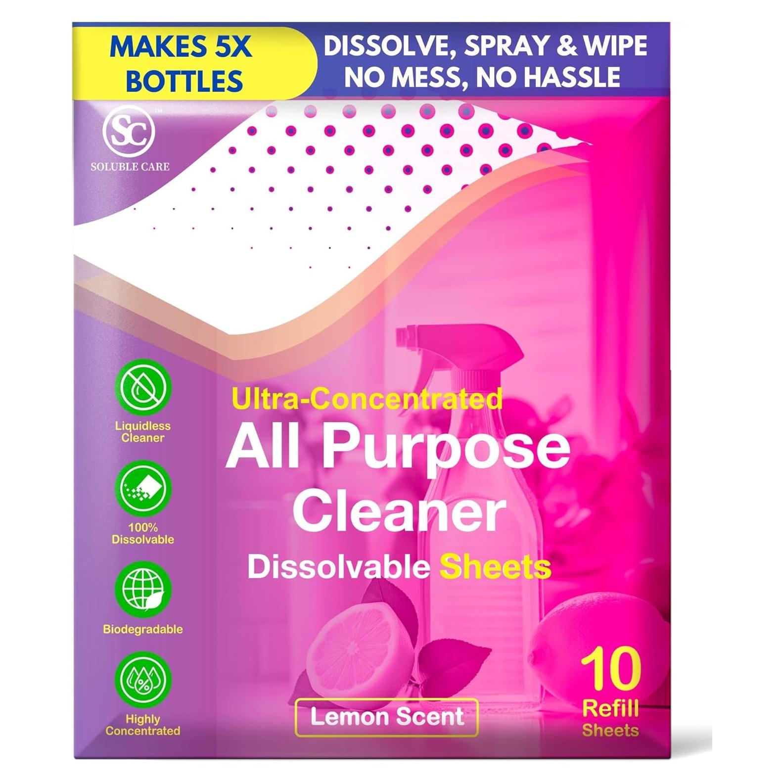 Hojas de Limpieza Ecológicas Soluble Care - 10 Unidades