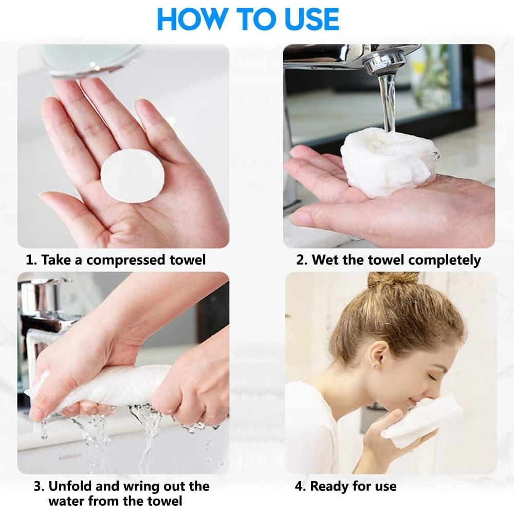 120 Toallas Comprimidas Desechables Herb Life 22x23 cm