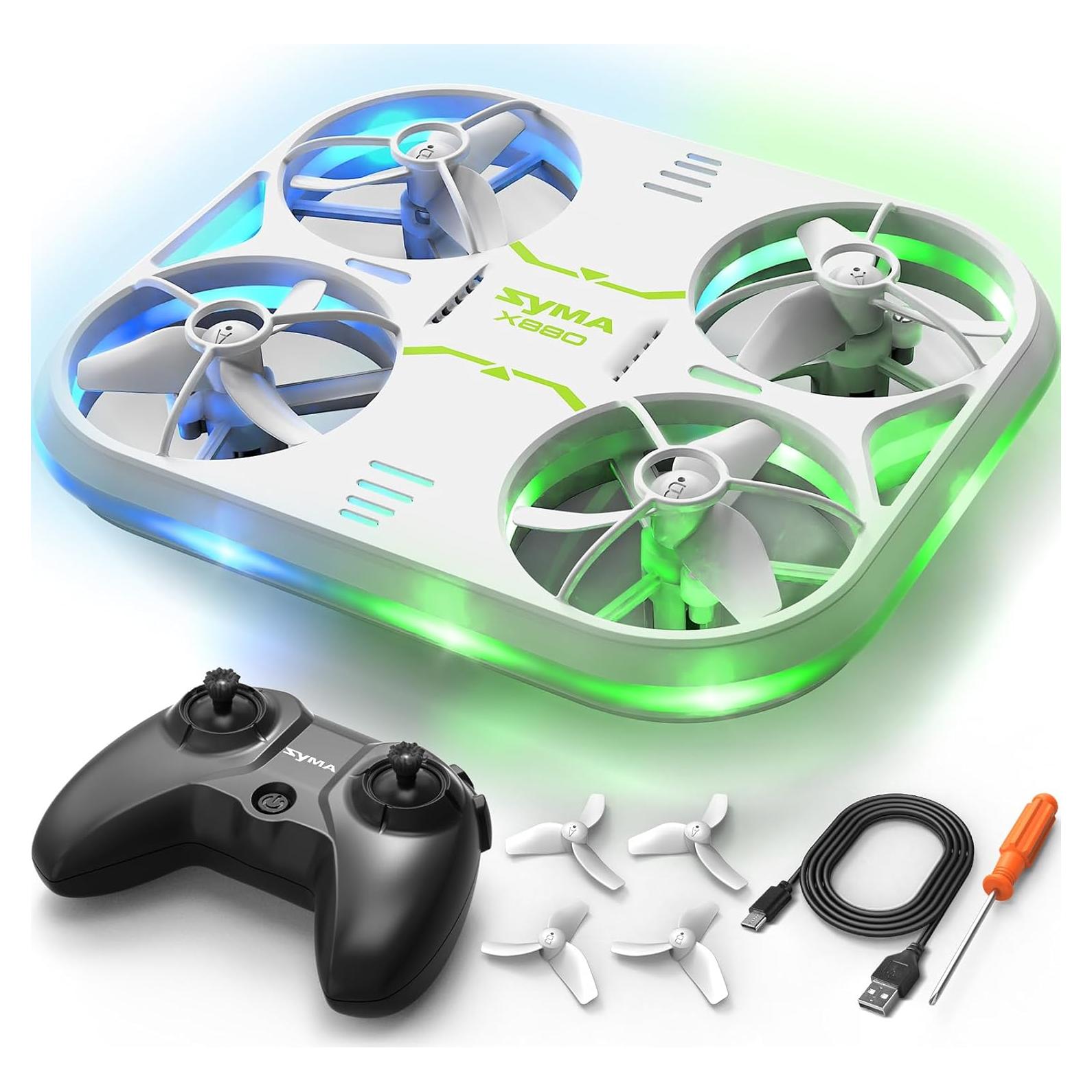 Dron SYMA X880 para Niños con Luces LED y Protección Completa