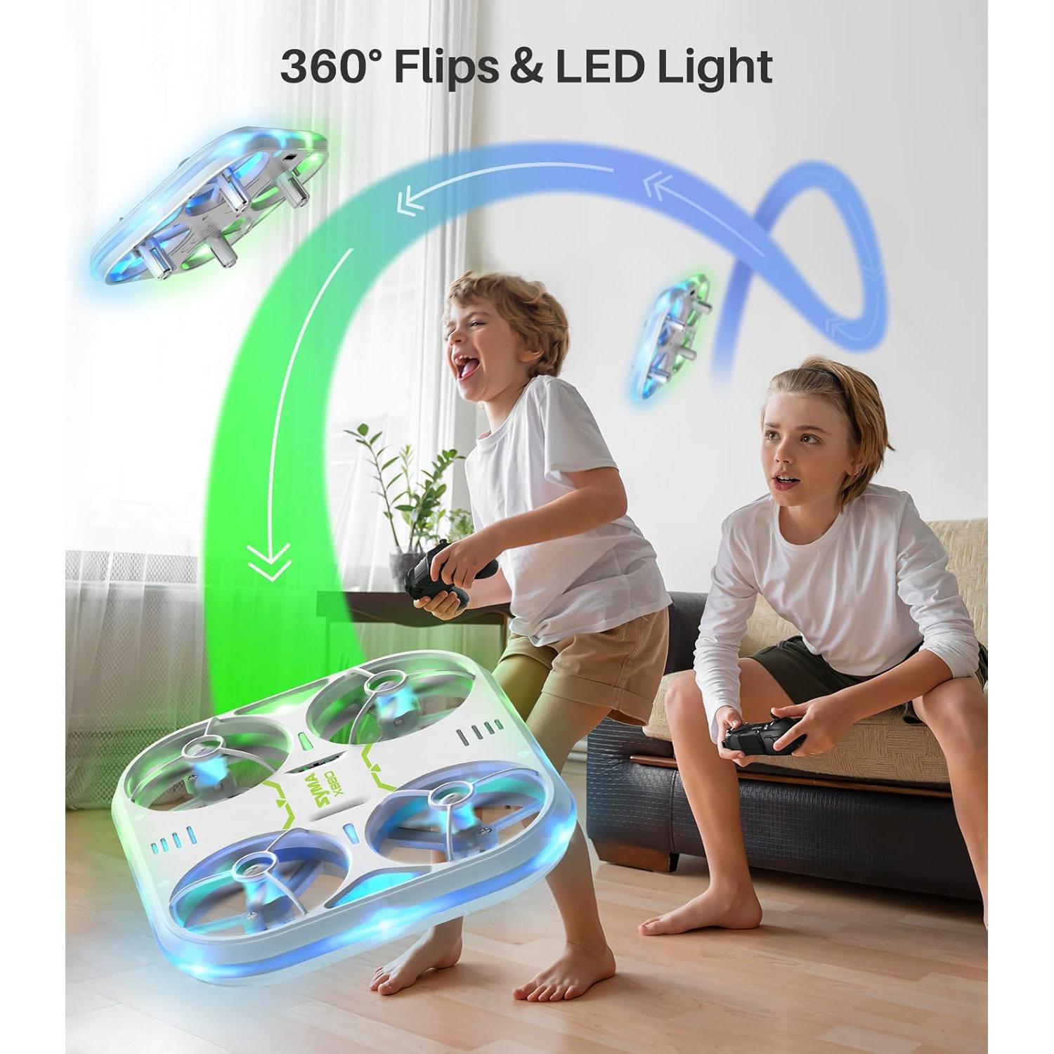 Dron SYMA X880 para Niños con Luces LED y Protección Completa