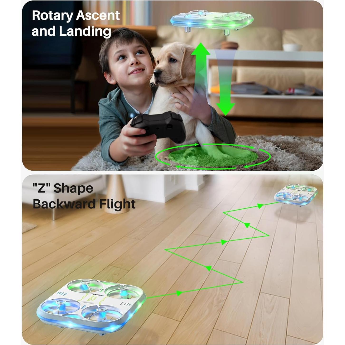 Dron SYMA X880 para Niños con Luces LED y Protección Completa