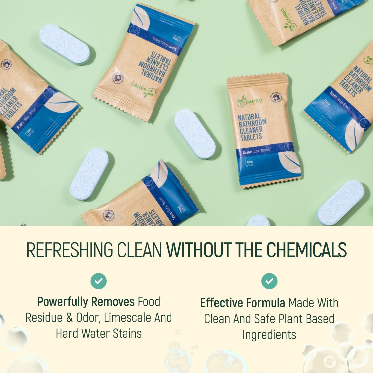 Limpiadores Naturales para Baño BAMBOEARTH - 12 Tabletas Ecológicas