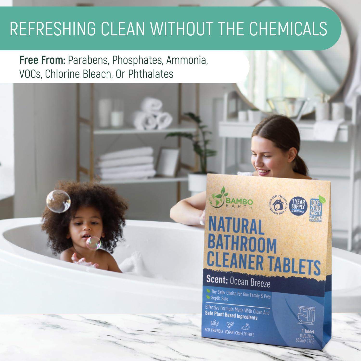 Limpiadores Naturales para Baño BAMBOEARTH - 12 Tabletas Ecológicas