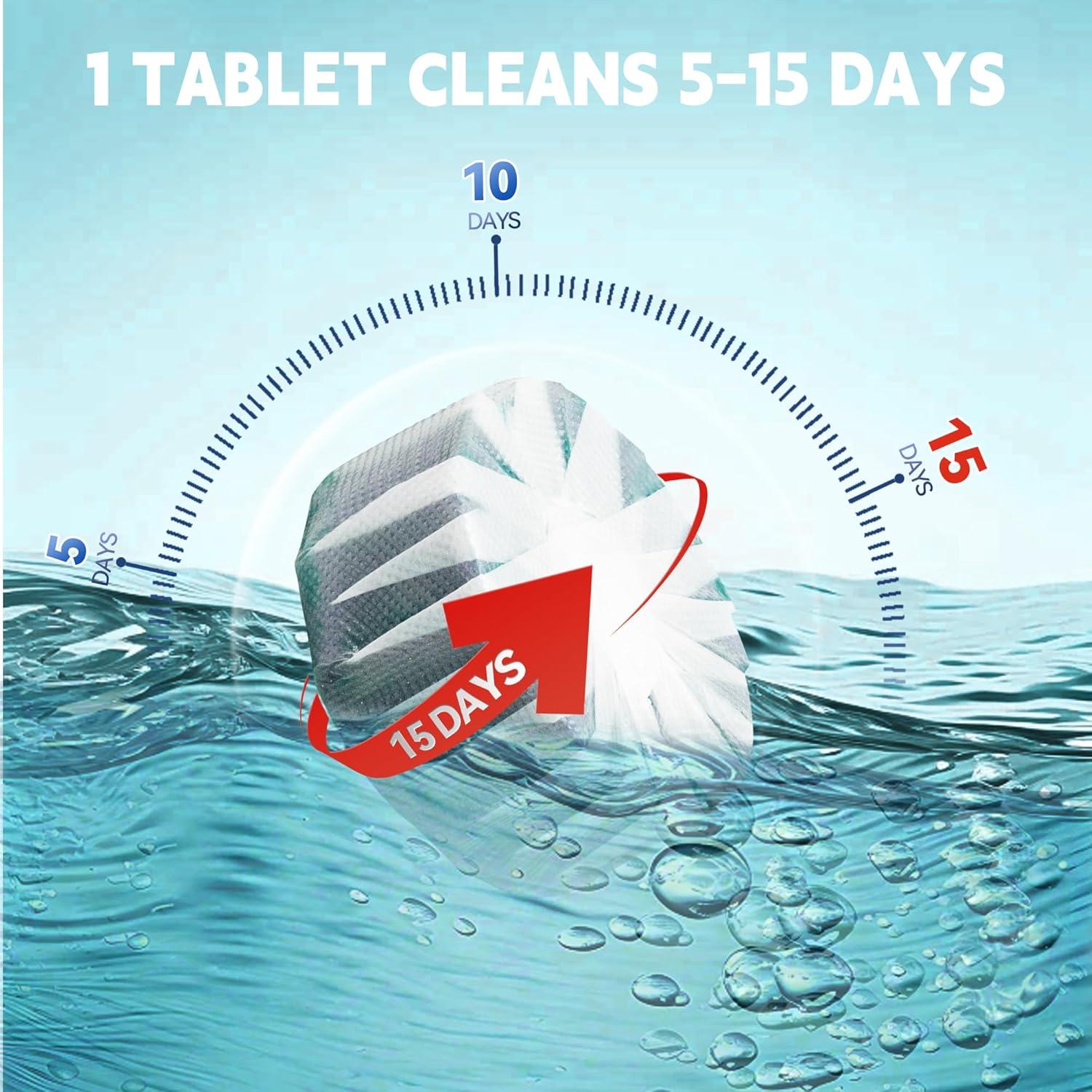 Tabletas Limpiadoras de Inodoro MyKlens, 20 Paquetes, Verde