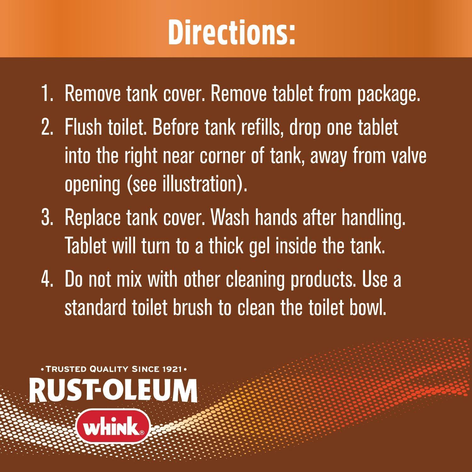 Removedor de Manchas de Óxido Rust-Oleum 2 Tabletas para Inodoro
