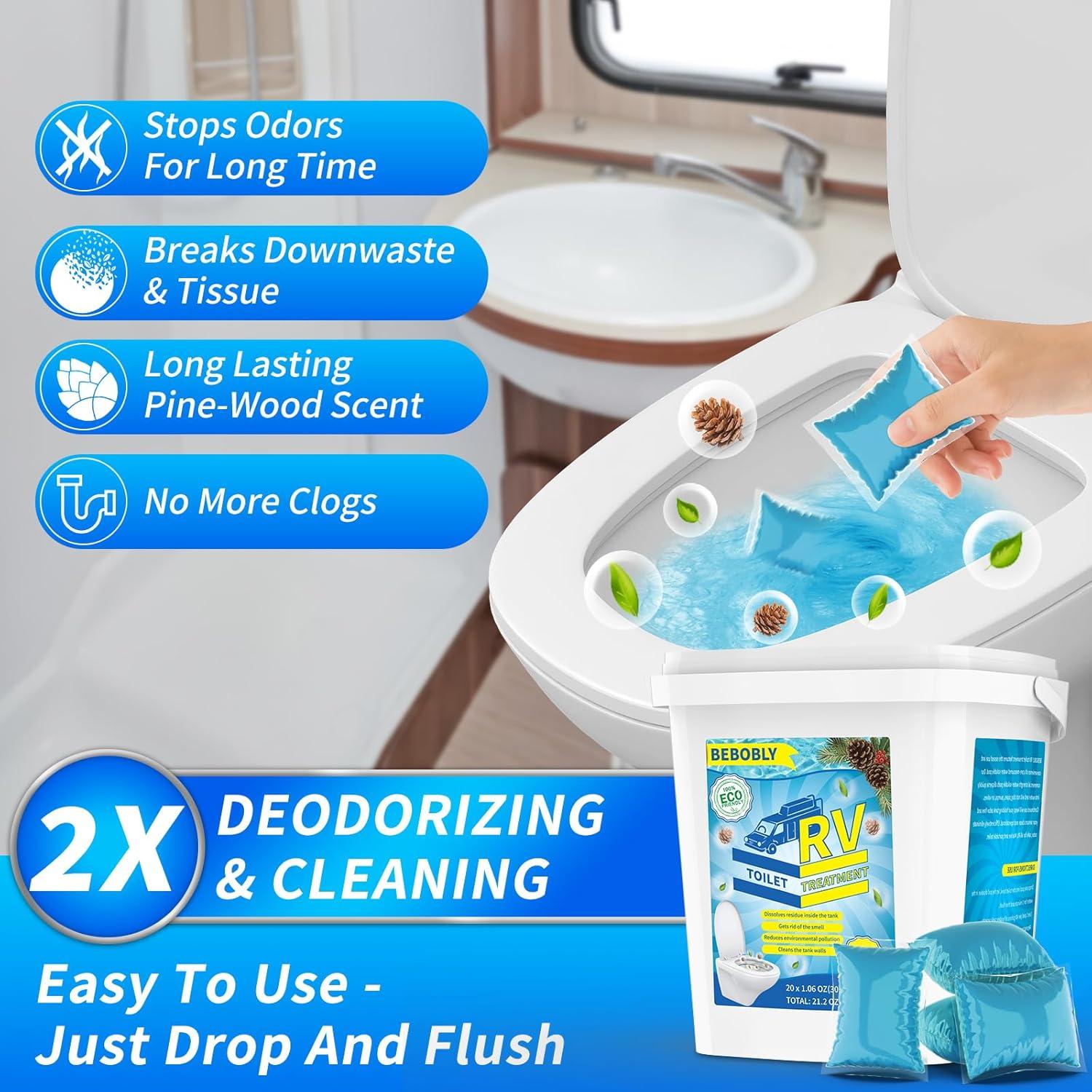 Limpiador de Tanques Sépticos BEBOBLY 20 Paquete Madera de Pino