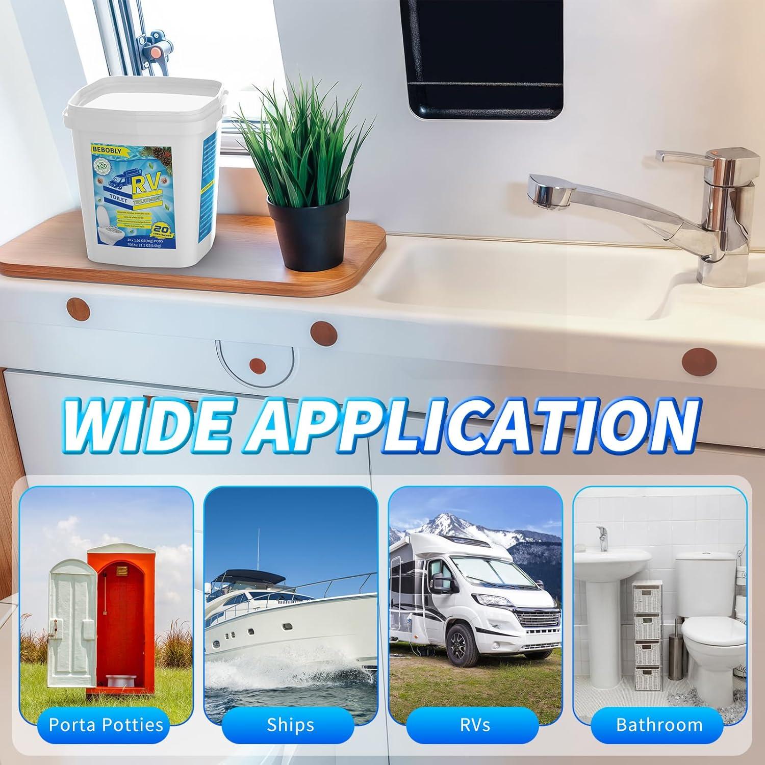 Limpiador de Tanques Sépticos BEBOBLY 20 Paquete Madera de Pino