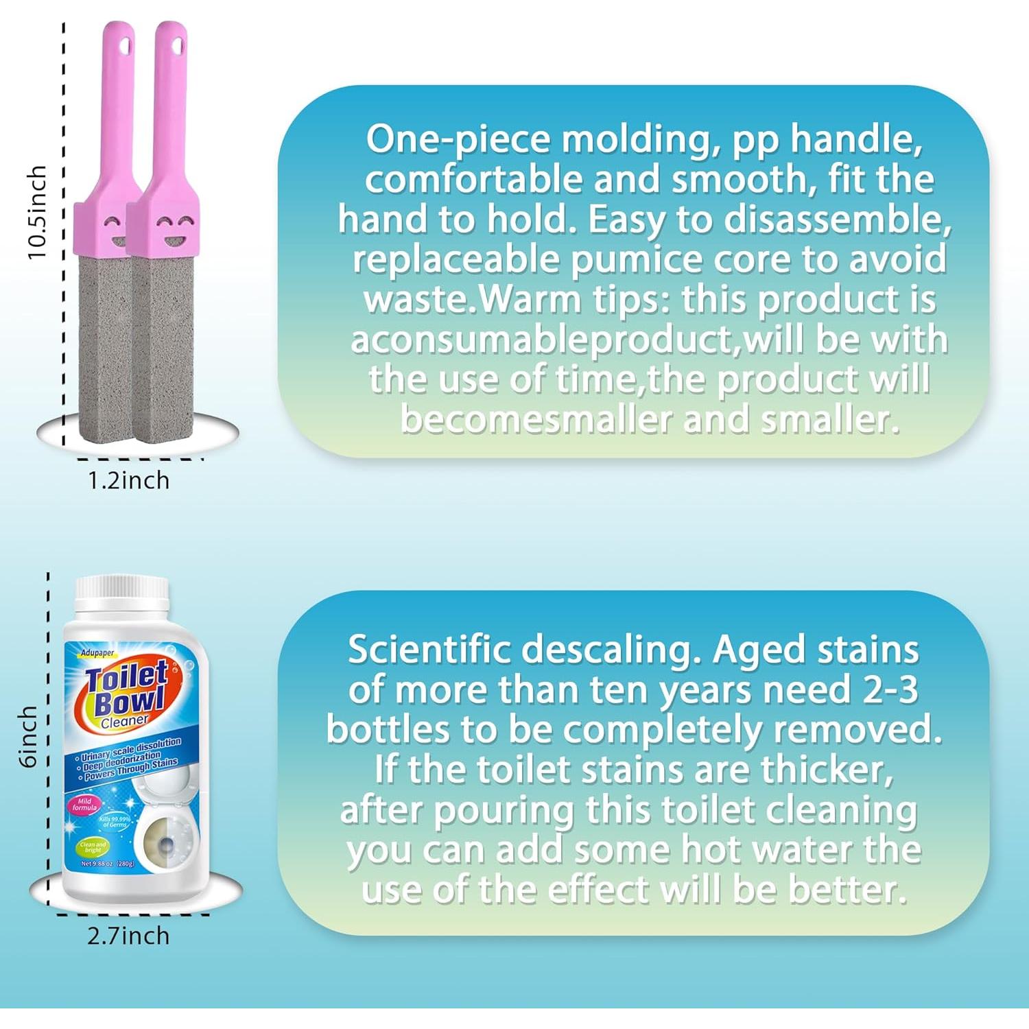 Piedra Pómez para Limpieza de Inodoros ADUPAPER - 2 Piezas