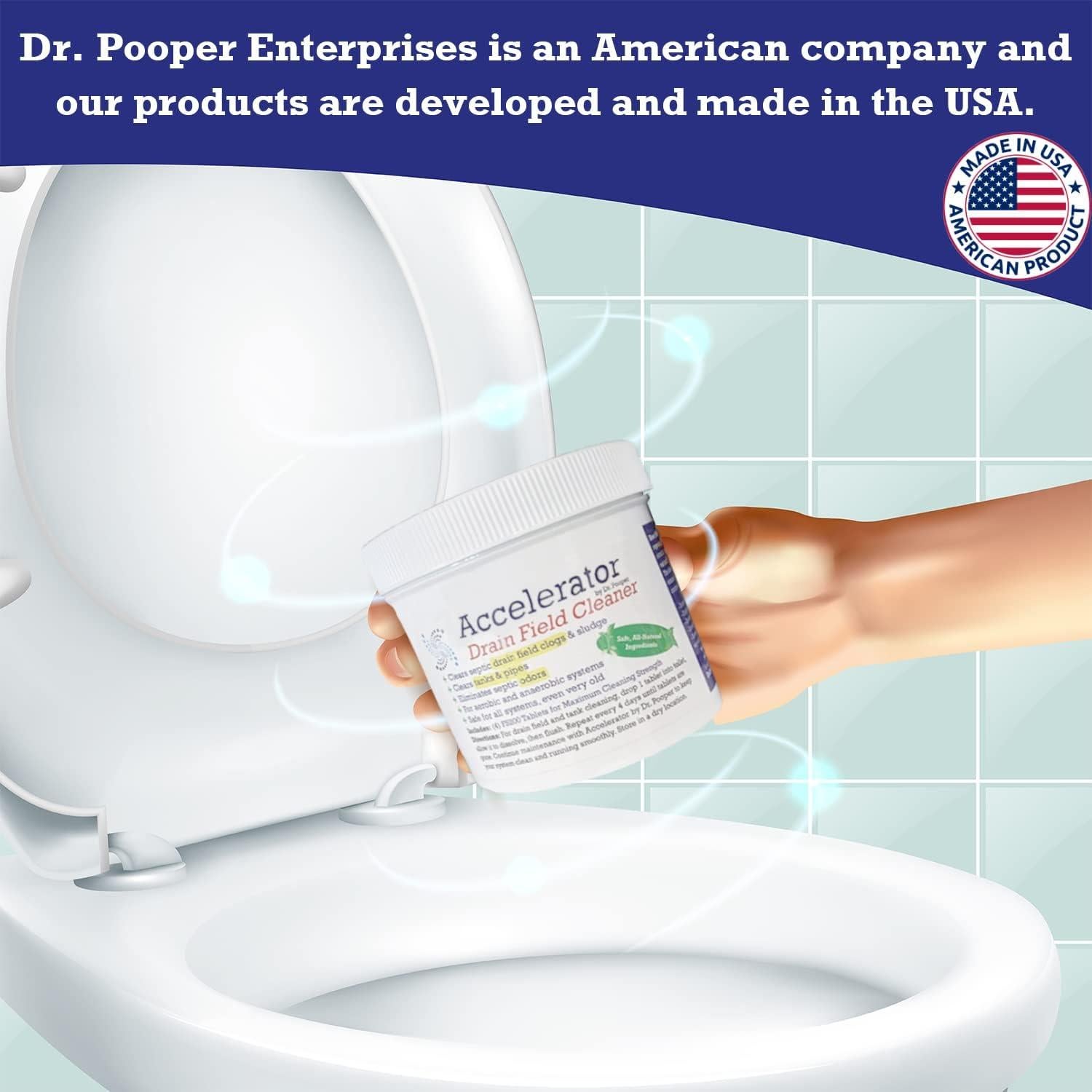 Tabletas Limpiadoras Dr Pooper para Tanques Sépticos 20 Unidades