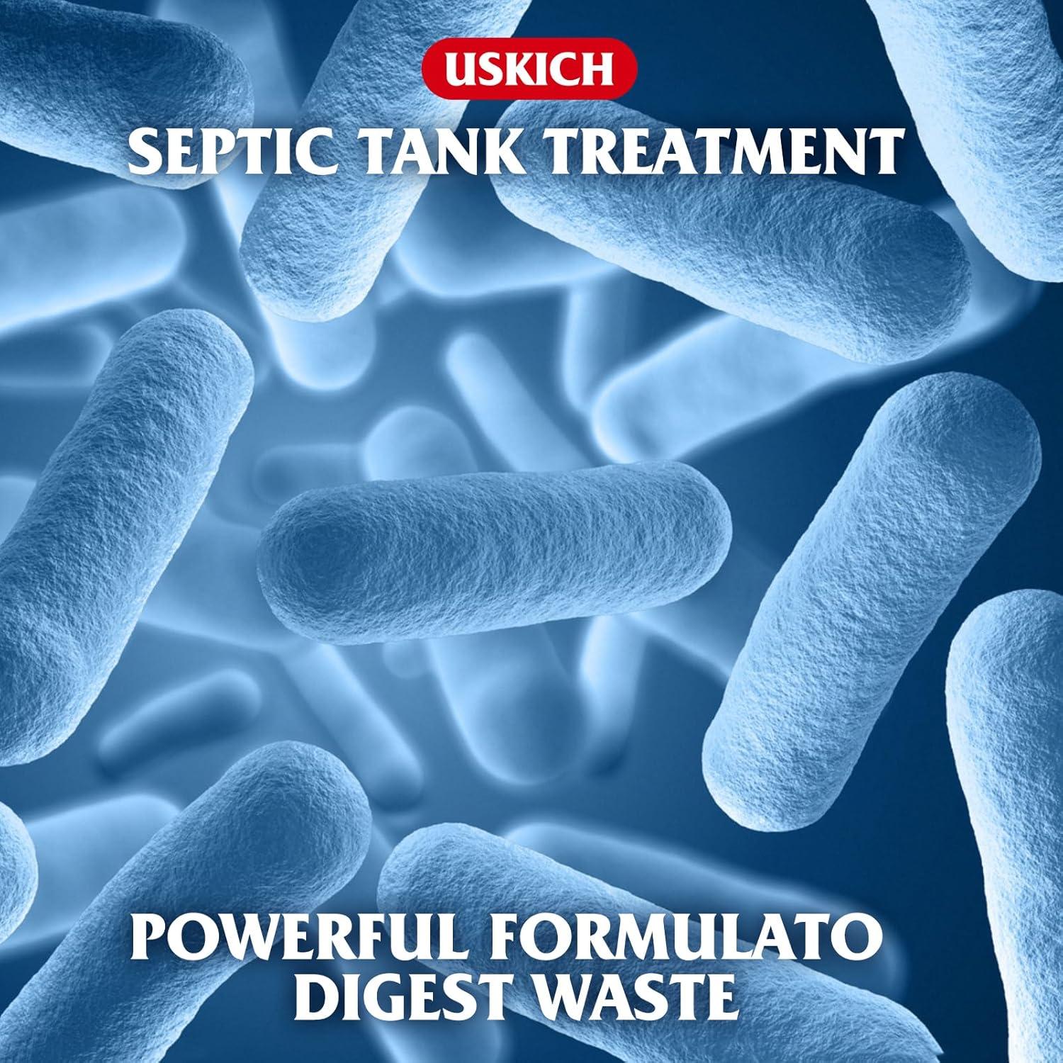 Tratamiento de Tanque Séptico USKICH - 12 Paquetes Bacterias Vivas