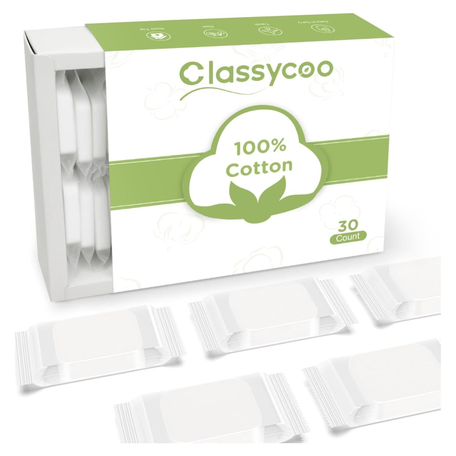 Toallas Comprimidas Classycoo - 100% Algodón Orgánico Verde