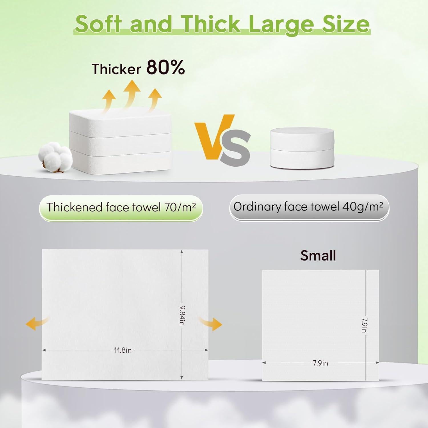 Toallas Comprimidas Classycoo - 100% Algodón Orgánico Verde