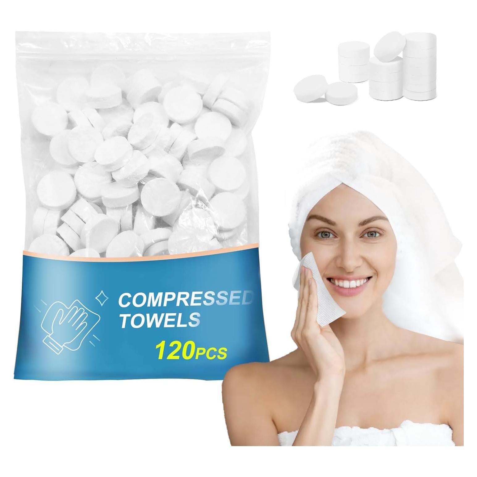 Toallas Comprimidas Desechables Lagincig 120 PCS 20x22cm