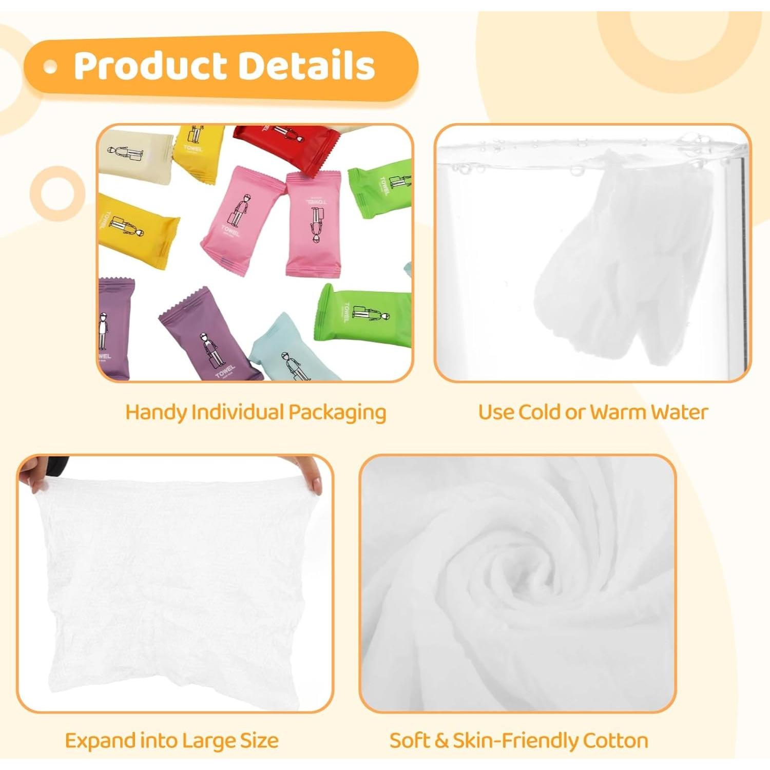 Paquete de 140 Toallas Comprimidas OMISTAR 30x24 cm