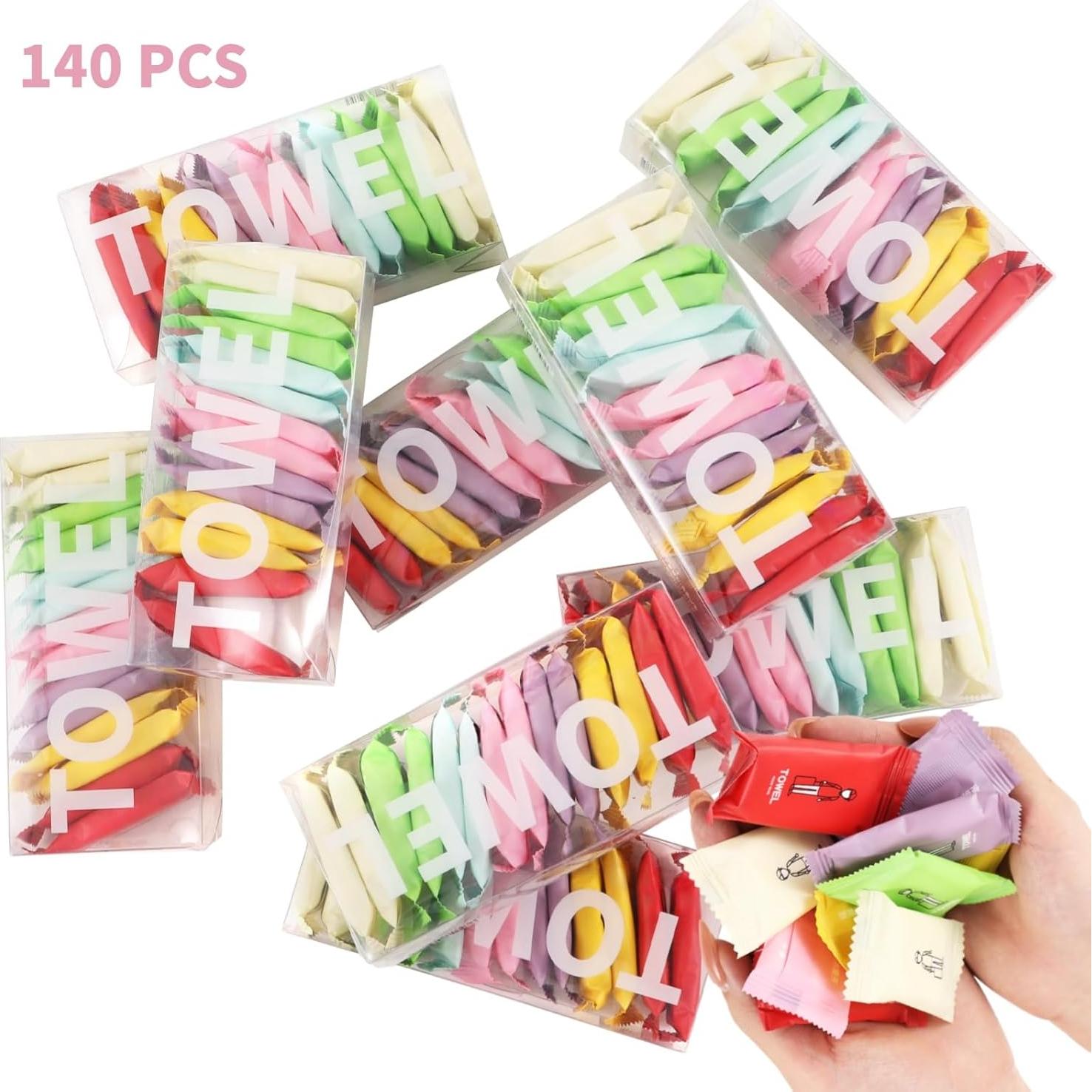 Paquete de 140 Toallas Comprimidas OMISTAR 30x24 cm