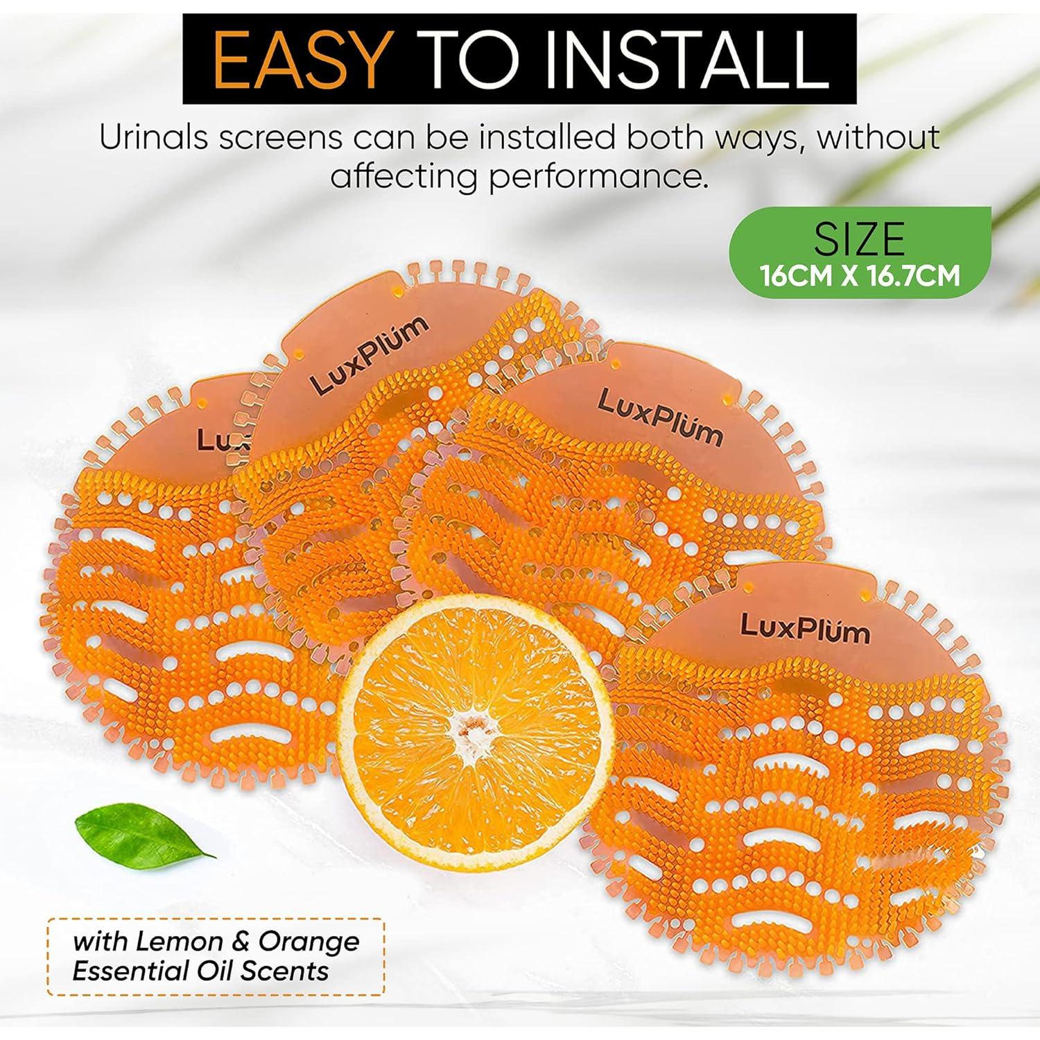 Desodorante de Pantallas de Urinal LuxPlum 10 Paquete Aroma Naranja